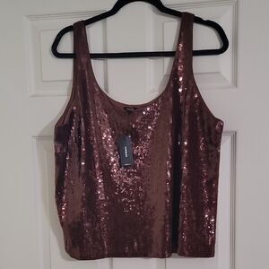 Express Rose Sequin Tank Top